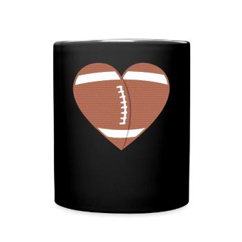 Véritable passion du cœur du football - Mug uni - noir - Devant