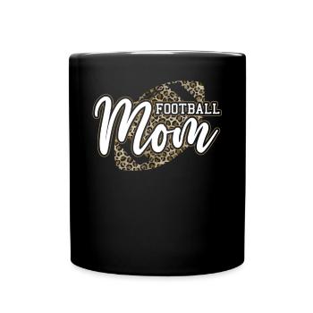 Élégant Football Mom Wild Print - Mug uni - noir - Devant