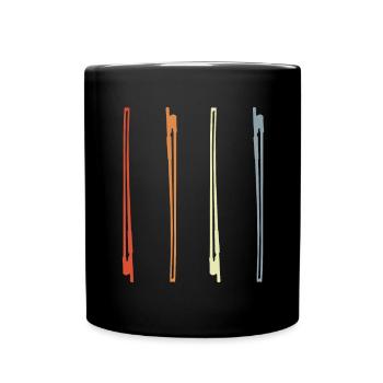 Dessin d’archet de violon - Mug uni - noir - Devant