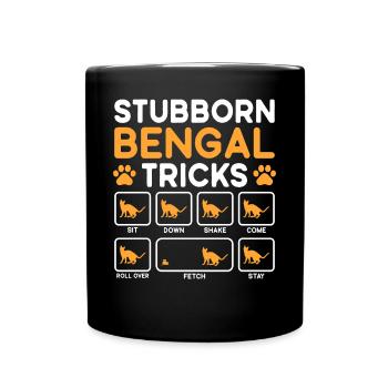Stubborn Tricks Bengal Cat - Tasse einfarbig - Schwarz - Vorne