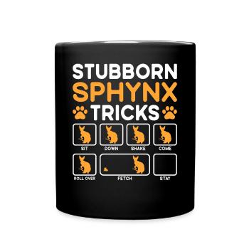 Stubborn Tricks Sphynx Cat - Tasse einfarbig - Schwarz - Vorne