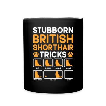 Tricks têtus Chat British Shorthair - Mug uni - noir - Devant