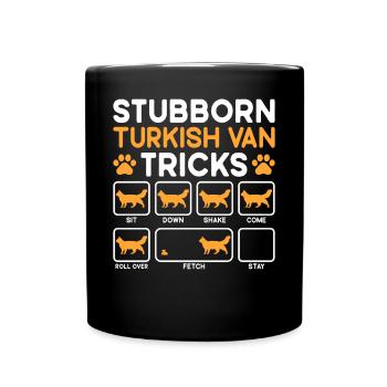 Stubborn Tricks Turkish Van Cat - Tasse einfarbig - Schwarz - Vorne