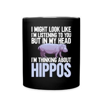 Hippopotame Hippopotame - Mug uni - noir - Devant