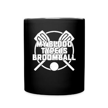 Drôle de joueur de ballon-balai - Mon groupe sanguin est Broombal - Mug uni - noir - Devant