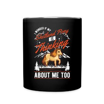 Shetland poney cadeau Shetland poney Shetty - Mug uni - noir - Devant