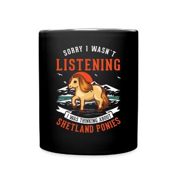 Poney Shetland Shetland-Poney Shetty - Mug uni - noir - Devant
