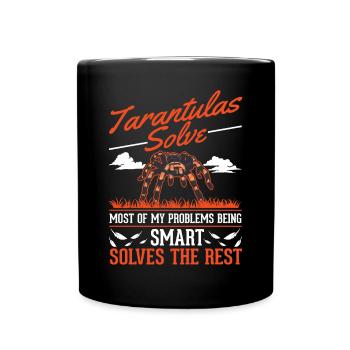 Tarantel Spinne Tarantula - Tasse einfarbig - Schwarz - Vorne