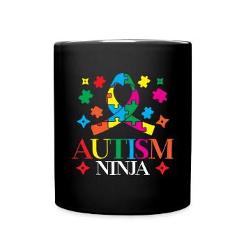 Autismus-ninja-asperger-syndrom-spektrum - Tasse einfarbig - Schwarz - Vorne