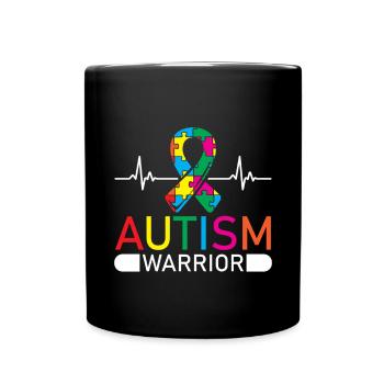 Autiste Guerrier Autiste - Mug uni - noir - Devant