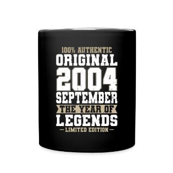 20th Birthday Vintage September 2004 Original - Full Colour Mug - black - Front