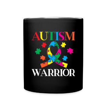Autism Warrior Autistic Ninja Asperger Syndrome - Tasse einfarbig - Schwarz - Vorne