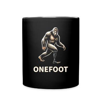 Bigfoot Sasquatch Amputé de la Jambe Conscience - Mug uni - noir - Devant