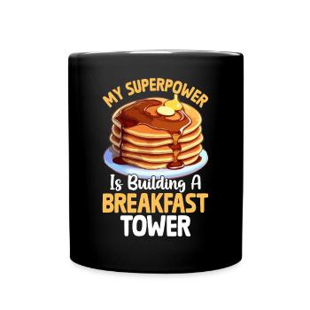 Crépière drôle - Mug uni - noir - Devant