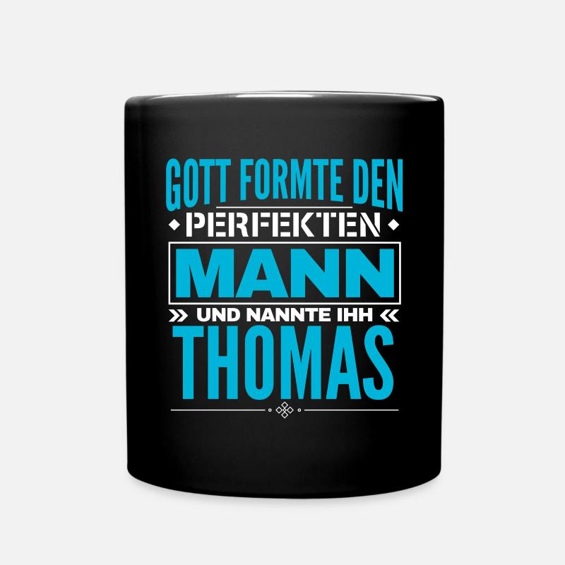 Thomas Name Design - Tasse einfarbig - Schwarz