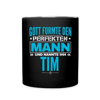 Tim Name Design - Tasse einfarbig - Schwarz - Vorne