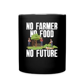 Lustiges Bauer Bauernhof Landwirt Geschenk - Tasse einfarbig - Schwarz - Vorne