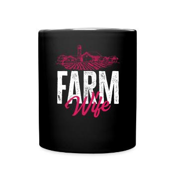 Lustiges Bauer Bauernhof Landwirt Geschenk - Tasse einfarbig - Schwarz - Vorne