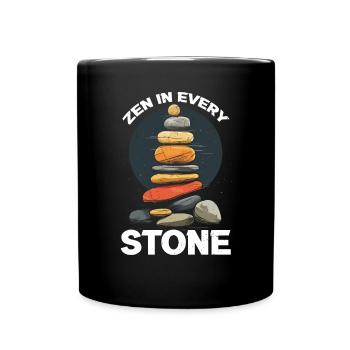 Bas de roche empileur de pierres Équilibre de roche - Mug uni - noir - Devant