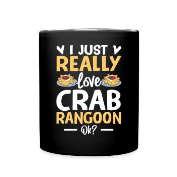 Crab Rangoon Chinese Food - Full Colour Mug - black - Front