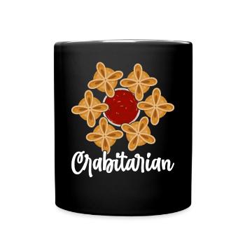 Funny Crab Rangoon Chinese Food - Full Colour Mug - black - Front
