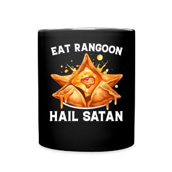 Funny Crab Rangoon Chinese Food - Full Colour Mug - black - Front
