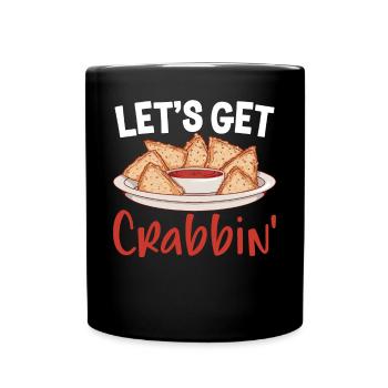 Funny Crab Rangoon Chinese Food - Full Colour Mug - black - Front