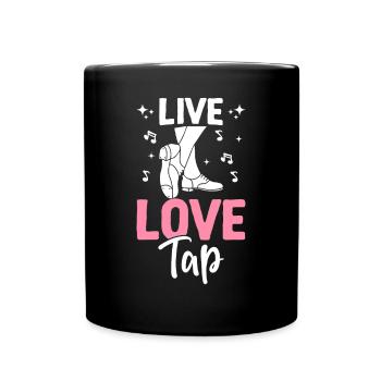 Tanz Stepptänzer - Tasse einfarbig - Schwarz - Vorne