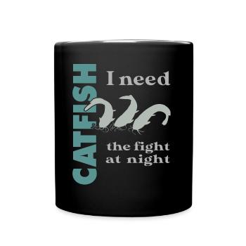 Catfish fishing fight with the strong catfish - Full Colour Mug - black - Front