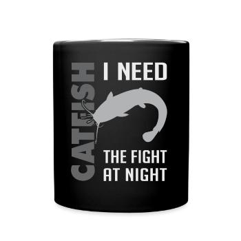 Catfish fishing fight with the strong catfish - Full Colour Mug - black - Front