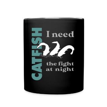 Catfish fishing fight with the strong catfish - Full Colour Mug - black - Front