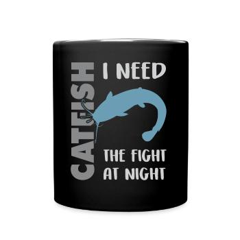 Catfish fishing fight with the strong catfish - Full Colour Mug - black - Front