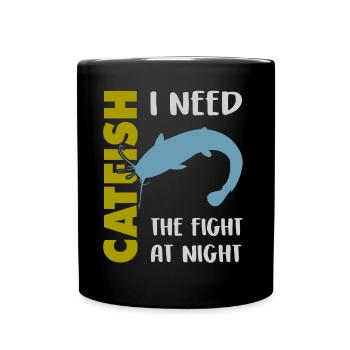 Catfish fishing fight with the strong catfish - Full Colour Mug - black - Front