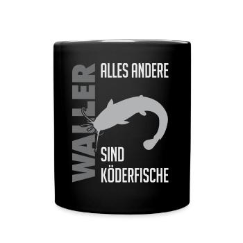 Wels fischen Kampf mit dem starken Wels - Tasse einfarbig - Schwarz - Vorne