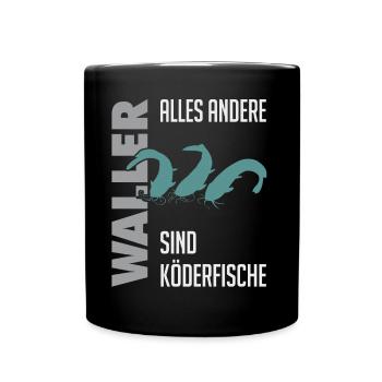 Wels fischen Kampf mit dem starken Wels - Tasse einfarbig - Schwarz - Vorne
