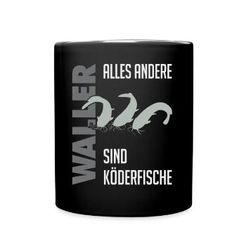 Wels fischen Kampf mit dem starken Wels - Tasse einfarbig - Schwarz - Vorne