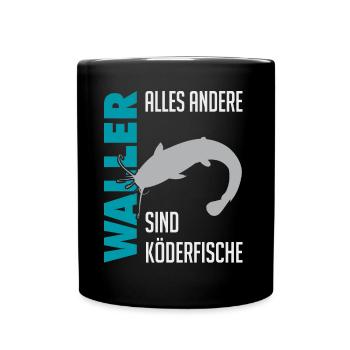 Wels fischen Kampf mit dem starken Wels - Tasse einfarbig - Schwarz - Vorne