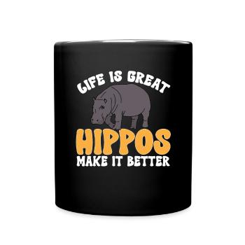 Hippopotame Hippopotame - Mug uni - noir - Devant