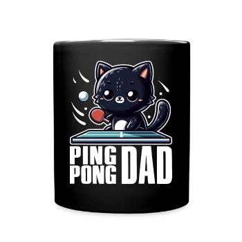 Table Tennis Katze Pingpong Black Cat Dad Outfit - Mug uni - noir - Devant