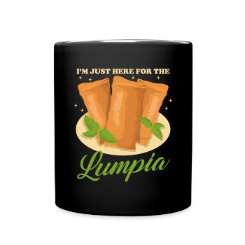 Lumpia Spring Roll Loempia Gift - Full Colour Mug - black - Front