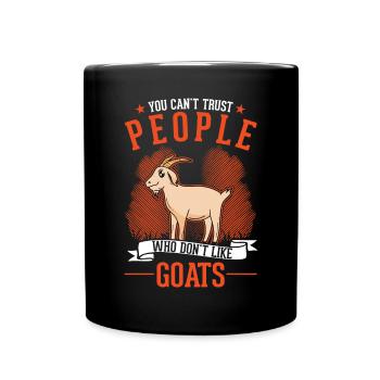 Ziegen Geschenk Ziegenwirt Ziege - Tasse einfarbig - Schwarz - Vorne