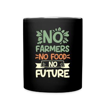 Pas d’agriculteurs, pas de nourriture, pas d’avenir, d’agriculteur, d’agriculteur - Mug uni - noir - Devant