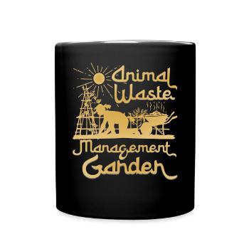 Animal waste management garden - Full Colour Mug - black - Front