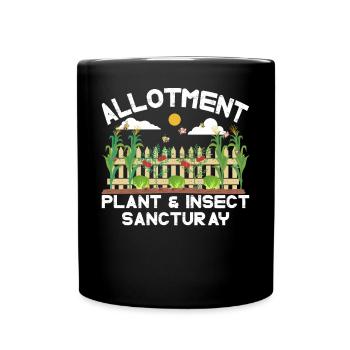 Alotment plant& insect sanctuary - Full Colour Mug - black - Front