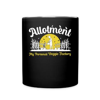allotment The real veggie factory - Full Colour Mug - black - Front