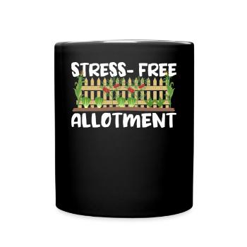 Stress-free allotment - Full Colour Mug - black - Front