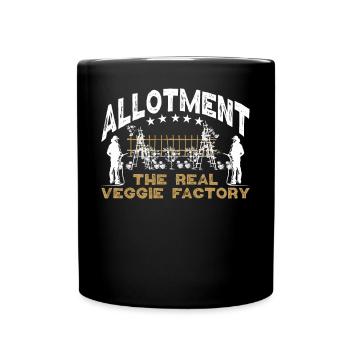 allotment The real veggie factory - Full Colour Mug - black - Front