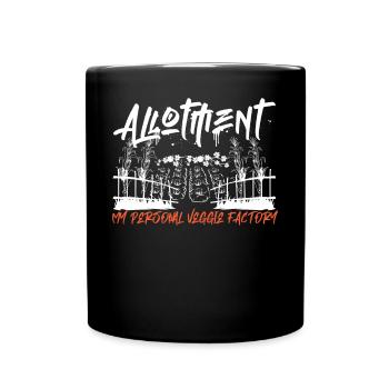 allotment The real veggie factory - Full Colour Mug - black - Front