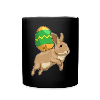 Promenade de Pâques Bunny - Mug uni - noir - Devant