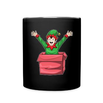 Boîte de Noël des Elfes - Mug uni - noir - Devant